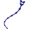 Синяя силиконовая анальная цепочка Froggy - 27,4 см.