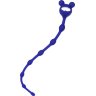 Синяя силиконовая анальная цепочка Froggy - 27,4 см.