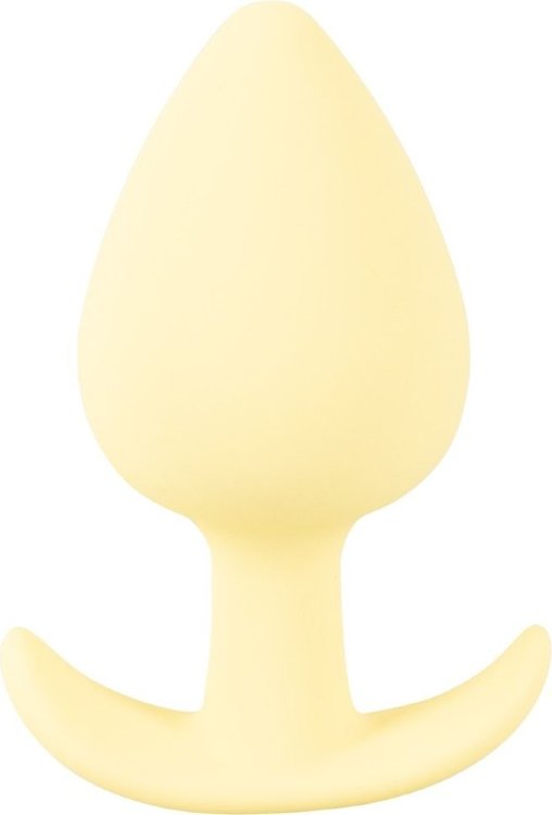 Жёлтая анальная втулка Mini Butt Plug - 6 см.