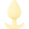 Жёлтая анальная втулка Mini Butt Plug - 6 см.