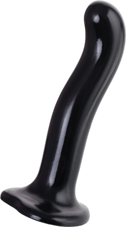 Черный стимулятор для пар P G-Spot Dildo Size L - 19 см.