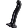 Черный стимулятор для пар P G-Spot Dildo Size L - 19 см.