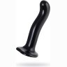 Черный стимулятор для пар P G-Spot Dildo Size L - 19 см.