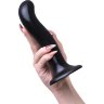 Черный стимулятор для пар P G-Spot Dildo Size L - 19 см.