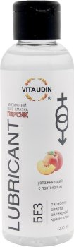 Интимный гель-смазка на водной основе VITA UDIN с ароматом персика - 200 мл.