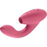 Розовый стимулятор Womanizer DUO с вагинальным отростком