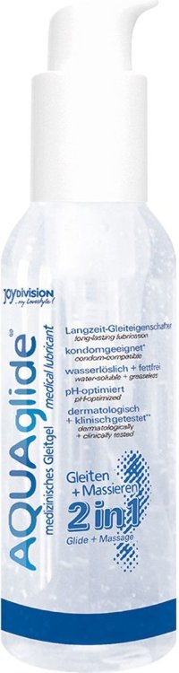 Вагинальная смазка 2-в-1 на водной основе AQUAglide - 125 мл.