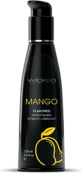 Лубрикант на водной основе с ароматом манго Wicked Aqua Mango - 120 мл.