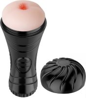 Мастурбатор-анус в колбе с 7 уровнями вибрации и выносным пультом Pink Butt