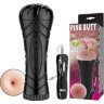 Мастурбатор-анус в колбе с 7 уровнями вибрации и выносным пультом Pink Butt