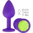 Фиолетовая силиконовая пробка с лаймовым кристаллом - 7,3 см.  Цена 1 784 руб. - Фиолетовая силиконовая пробка с лаймовым кристаллом - 7,3 см.