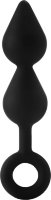 Черный анальный стимулятор XL Double Drop Plug - 20 см.