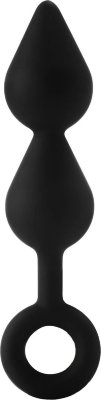 Черный анальный стимулятор XL Double Drop Plug - 20 см. Длина: 2 см. Диаметр: 4.4 см. Двойная каплевидная анальная пробка с прочной и гибкой петлей для вытягивания. Конический кончик этой двойной пробки облегчает проникновение, каплевидная форма обеспечивает ощущение наполненности. Изготовлена ​​из безопасного для тела, гладкого силикона. Страна: Китай. Материал: силикон.