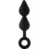 Черный анальный стимулятор XL Double Drop Plug - 20 см.