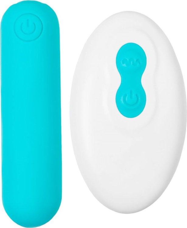 Голубая вибропуля Tnim с пультом ДУ