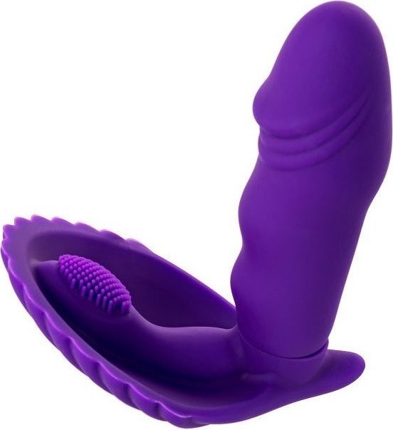 Фиолетовый вибратор для ношения в трусиках