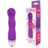 Фантазийный фиолетовый силиконовый вибратор Cosmo - 13,7 см.