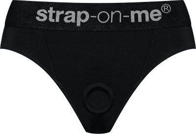 Черные трусики для насадок Heroine Lingerie Harness - size S Предметы из коллекции Harness - это изящные и комфортные изделия для вашей игры. Трусики оснащены эластичный поясом и ремнями, которые регулируются под ваши формы и делают их более аппетитными. Элегантный дизайн «вторая кожа» обеспечивает плотное прилегание к телу, что добавляет чувственности каждому движению. Страна: Франция. Материал: 75% нейлон, 25% эластан.