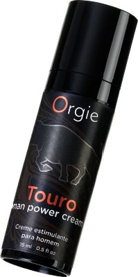 Возбуждающий крем для мужчин ORGIE Touro - 15 мл.  Цена 2 220 руб. Возбуждающий крем для мужчин ORGIE Touro. Крем на основе экстракта женьшеня и гинкго билоба, которые помогают оживить мужскую силу. Страна: Португалия. Объем: 15 мл.
