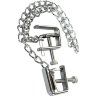 Серебристые зажимы для сосков Theatre с цепочкой