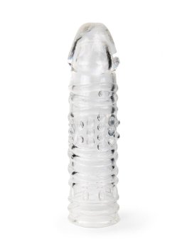 Прозрачная закрытая насадка на пенис - 17 см.