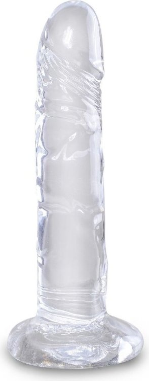 Прозрачный фаллоимитатор King Cock Clear 6 Cock - 18,4 см.