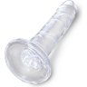Прозрачный фаллоимитатор King Cock Clear 6 Cock - 18,4 см.