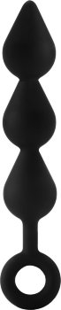 Черный анальный стимулятор XL Triple Drop Plug Black - 26 см.