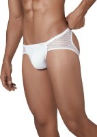 Белые трусы-джоки с ажурными вставками Urge Jockstrap