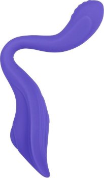 Фиолетовый гибкий вибростимулятор с пультом ДУ Anywhere Vibe