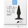 Черная анальная вибропробка с пультом ДУ Uranus - 12,8 см.