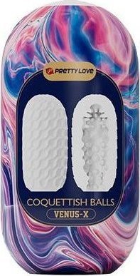 Мастурбатор в форме яйца Coquettish Balls  Цена 1 163 руб. Длина: 13.1 см. Супер мягкий, текстурированный, инновационный, двухсторонний мастурбатор в форме яйца. Ширина - 6,5 см. Страна: Китай. Материал: термопластичная резина (TPR).