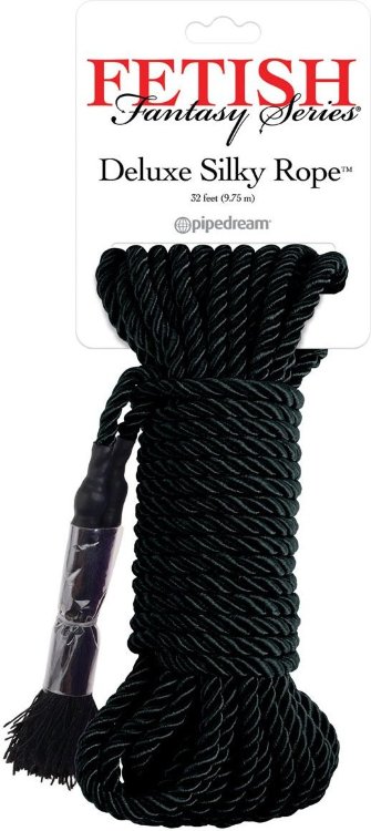 Черная веревка для фиксации Deluxe Silky Rope - 9,75 м.
