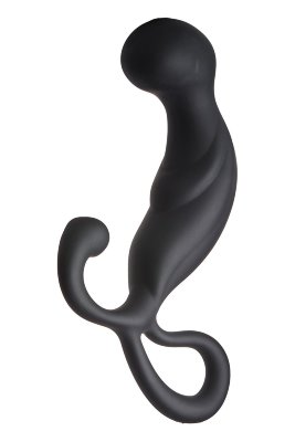 Черный массажер простаты Fantasstic Prostate Stimulator - 13,5 см. Длина: 13.5 см. Диаметр: 2.5 см. Стимулятор простаты Fantasstic Prostate Stimulator изготовлен из гладкого силикона. Он предназначен для массажа точки P. Маленький завитой кончик может стимулировать промежность, а петлевая ручка обеспечивает простое и безопасное использование. Страна: Китай. Материал: силикон.