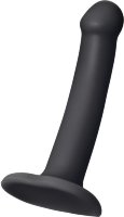 Черный фаллос на присоске Silicone Bendable Dildo S - 17 см.