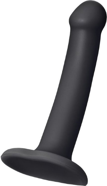 Черный фаллос на присоске Silicone Bendable Dildo S - 17 см.