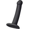 Черный фаллос на присоске Silicone Bendable Dildo S - 17 см.