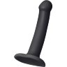 Черный фаллос на присоске Silicone Bendable Dildo S - 17 см.