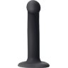 Черный фаллос на присоске Silicone Bendable Dildo S - 17 см.