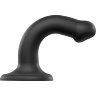 Черный фаллос на присоске Silicone Bendable Dildo S - 17 см.