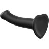 Черный фаллос на присоске Silicone Bendable Dildo S - 17 см.