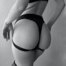 Черные трусики для насадок Heroine Lingerie Harness - size L