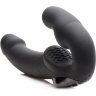 Черный безремневой страпон Urge Silicone Strap On с пультом ДУ - 24 см.