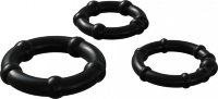 Набор из 3 черных эрекционных колец Babooom Ring Set