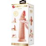 Карамельный фаллоимитатор с эффектом скользящей кожи Kable - 21 см.