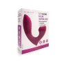 Сливовый вибромассажер с вакуумной стимуляцией клитора