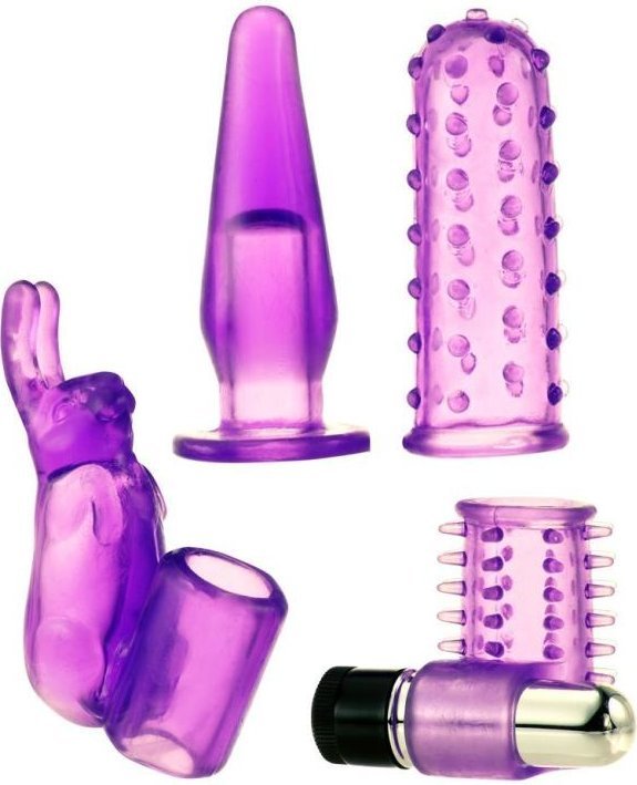 Фиолетовый вибронабор Foreplay Couples Kit