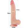 Телесный фаллоимитатор 8.5 Sliding Skin Dual Layer Dong - 20 см.