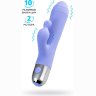 Сиреневый вибратор с клиторальной стимуляцией Crocus - 17,5 см.