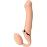 Телесный безремневой вибрострапон Vibrating Bendable Strap-On - size L
